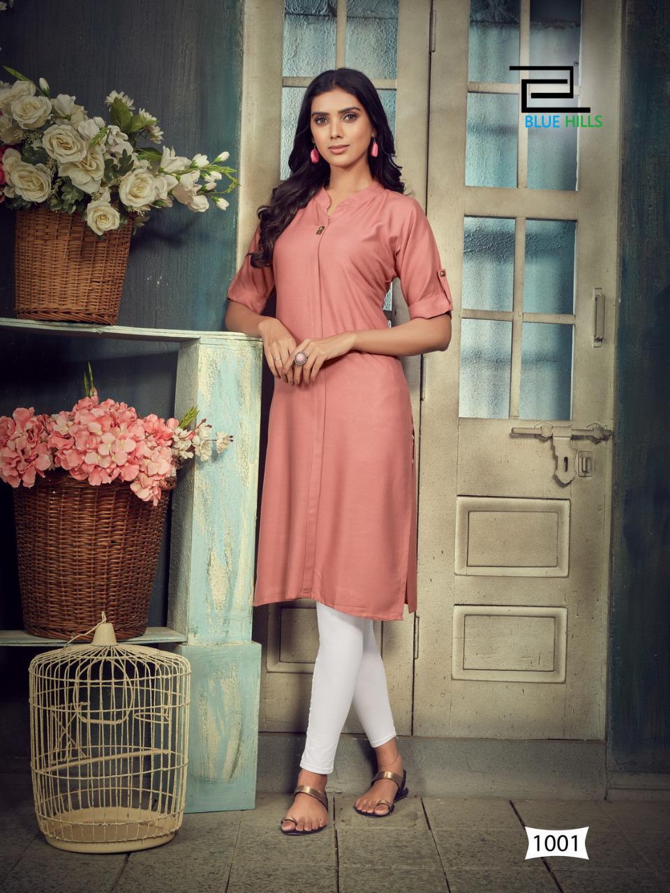 Blue Hills Colorbar 10 Ethnic Daily Wear Rayon Designer Kurti Collection